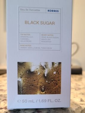 Korres Black Sugar Eau de Toilette — White & Gold Packaging